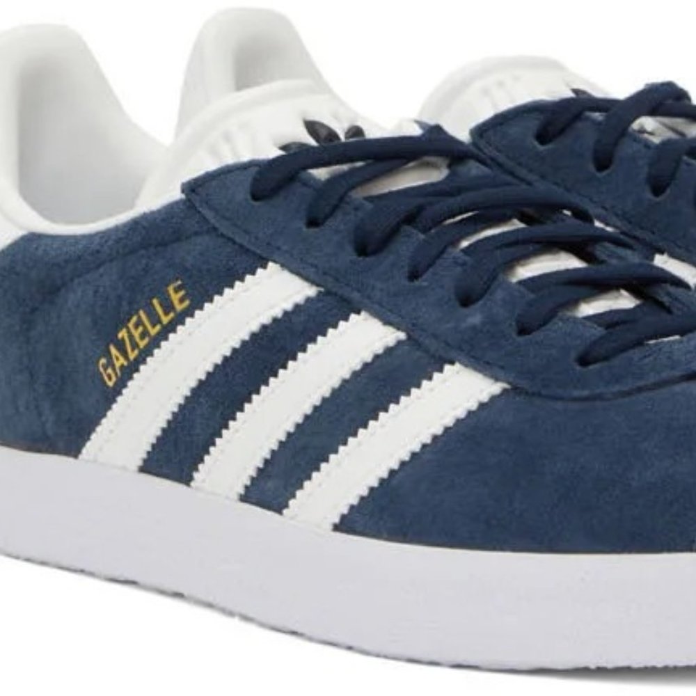 Adidas Gazelle | Collegiate Navy / White / Gold Metallic | M 5.5 / W 6.5